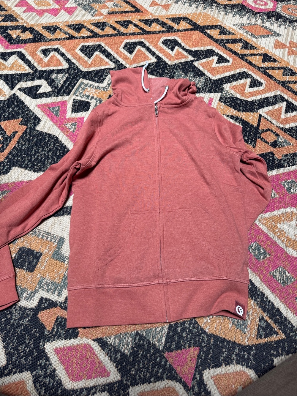 Quick flip youth Zip-Up Hoodie Sweater - Rose